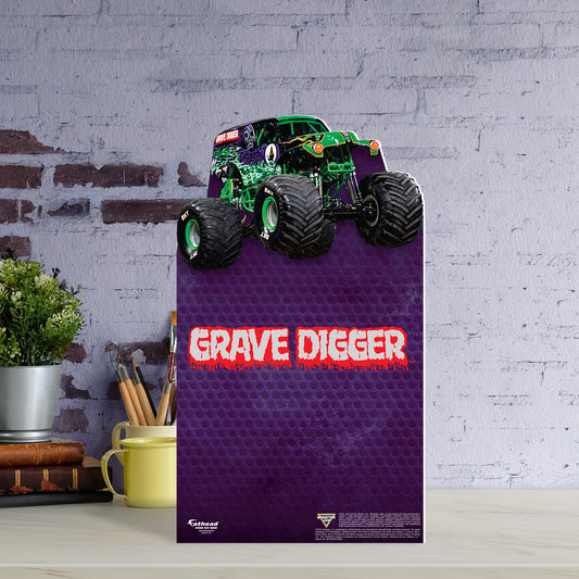 Grave Digger   Mini   Cardstock Cutout  - Officially Licensed Monster Jam    Stand Out