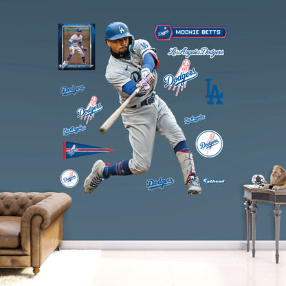 Los Angeles Dodgers: Mookie Betts         - Officially Licensed MLB Removable     Adhesive Decal