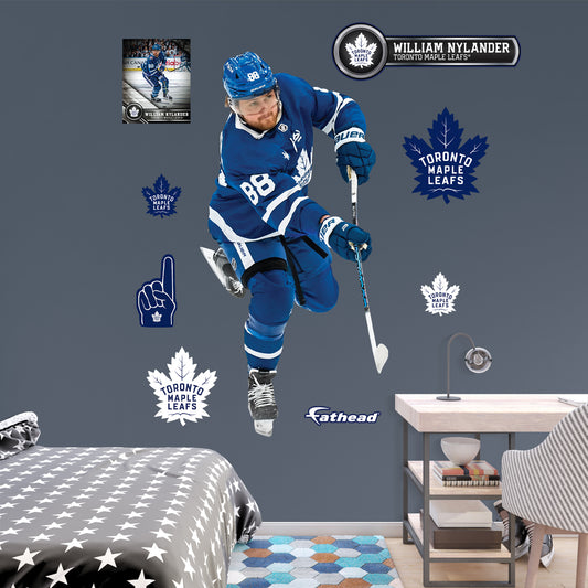 Toronto Maple Leafs: William Nylander         - Officially Licensed NHL Removable     Adhesive Decal