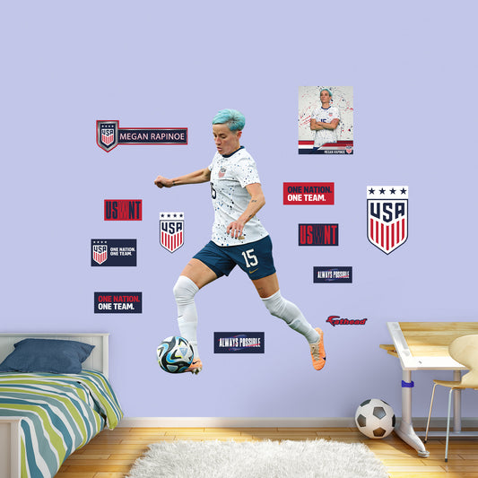 Megan Rapinoe         - Officially Licensed USWNT Removable     Adhesive Decal