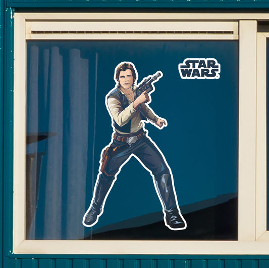 Han Solo Window Clings        - Officially Licensed Star Wars Removable Window   Static Decal