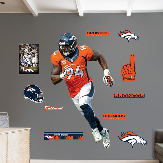 Denver Broncos: DeMarcus Ware Legend - Officially Licensed NFL Removable Adhesive Decal