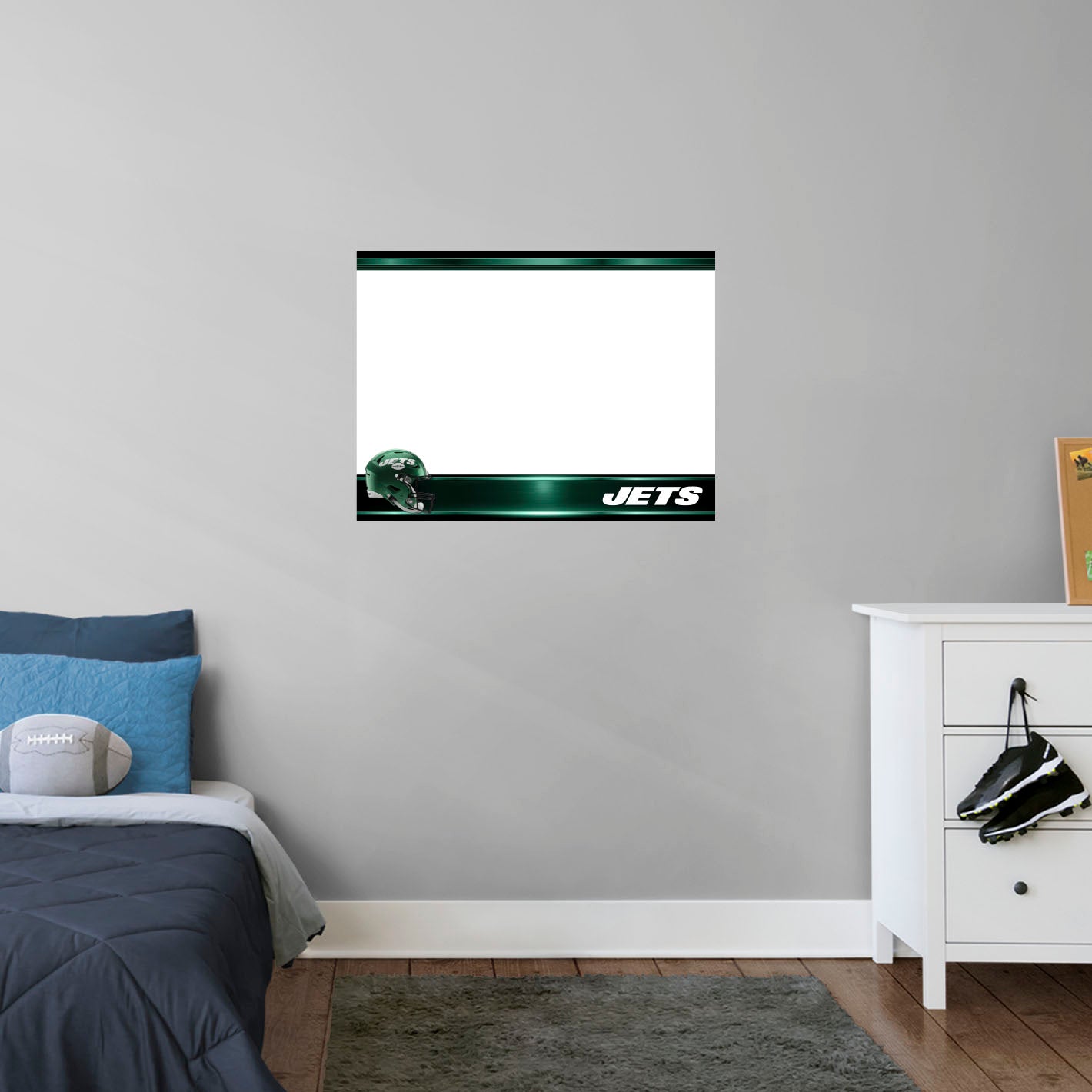 New York Jets:   Helmet Dry Erase Whiteboard        - Officially Licensed NFL Removable     Adhesive Decal