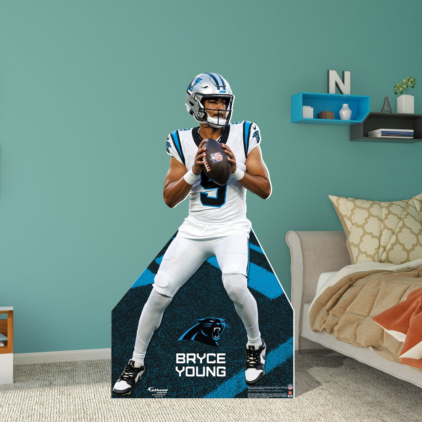 Carolina Panthers: Bryce Young Life-Size   Foam Core Cutout  - Officially Licensed NFL    Stand Out