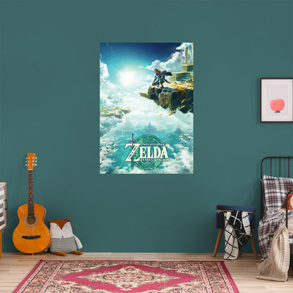 Zelda: Tears of the Kingdom: Link Poster        - Officially Licensed Nintendo Removable     Adhesive Decal