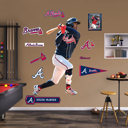 Atlanta Braves: Ozzie Albies         - Officially Licensed MLB Removable     Adhesive Decal