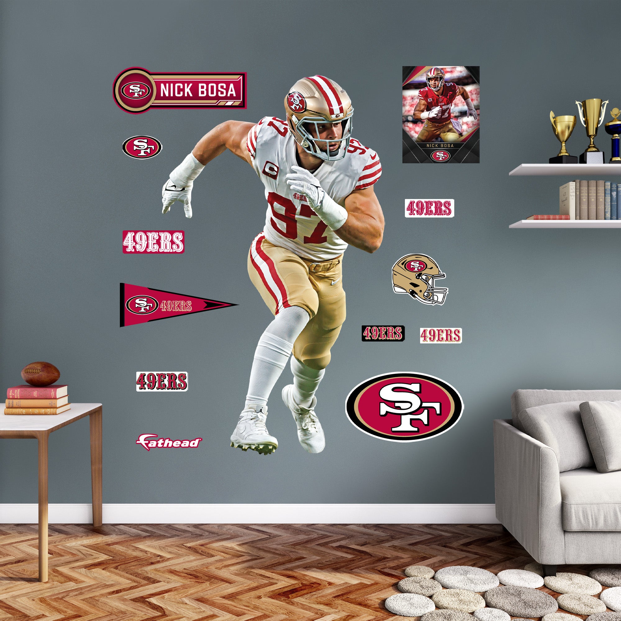 San Francisco 49ers: Nick Bosa 2022 Emoji - Officially Licensed NFLPA  Removable Adhesive Decal