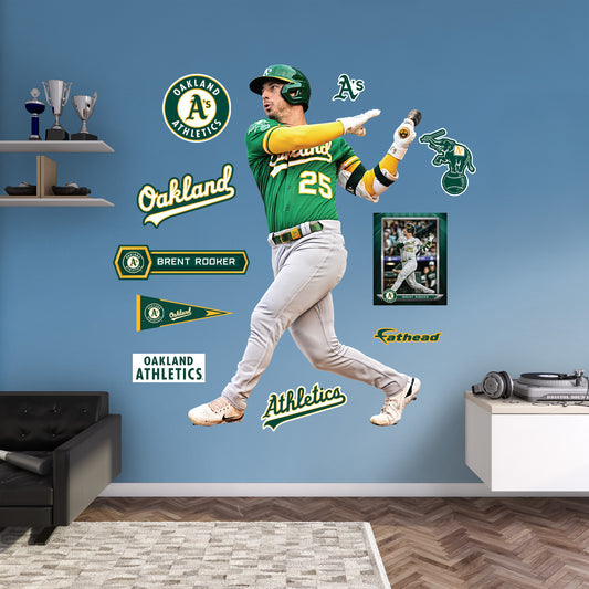 Oakland Athletics: Brent Rooker         - Officially Licensed MLB Removable     Adhesive Decal
