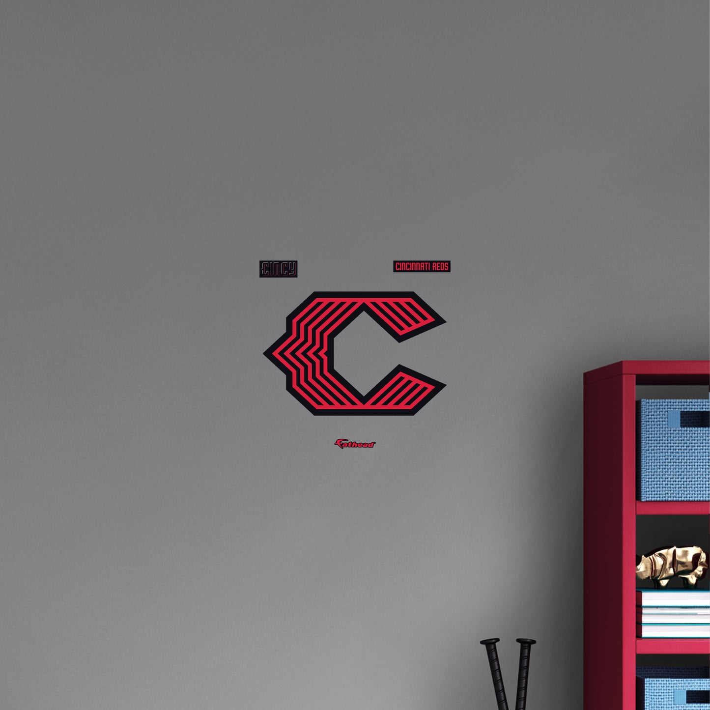 Cincinnati Reds:  City Connect Logo        - Officially Licensed MLB Removable     Adhesive Decal