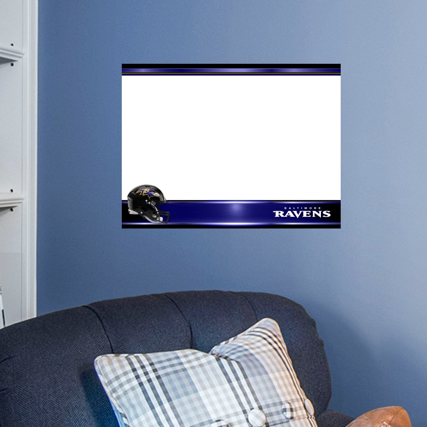 Baltimore Ravens:   Helmet Dry Erase Whiteboard        - Officially Licensed NFL Removable     Adhesive Decal