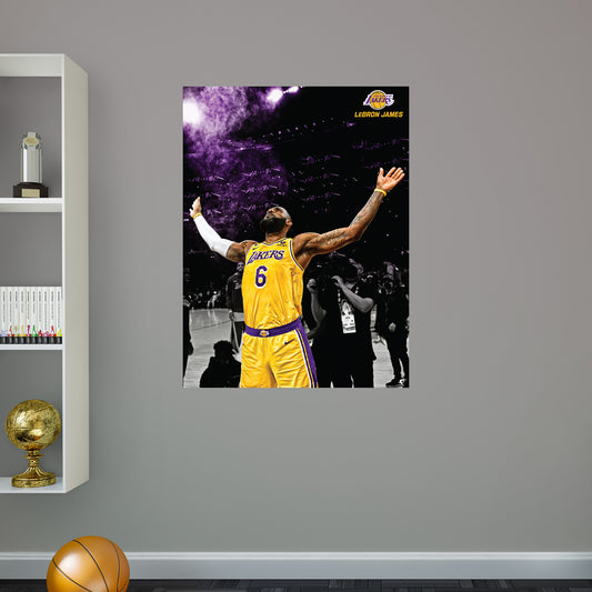 Los Angeles Lakers: LeBron James 2023 Chalk Poster - Officially Licensed NBA Removable Adhesive Decal