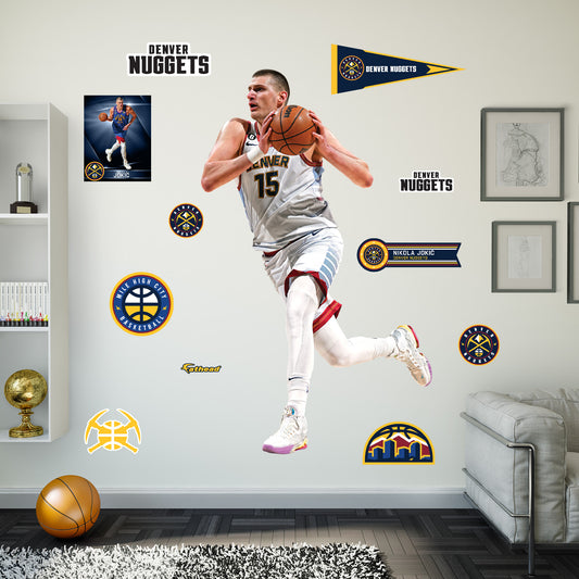 Denver Nuggets: Nikola JokiÄ‡  City Jersey        - Officially Licensed NBA Removable     Adhesive Decal