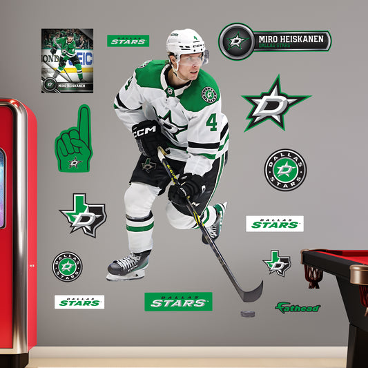 Dallas Stars: Miro Heiskanen         - Officially Licensed NHL Removable     Adhesive Decal