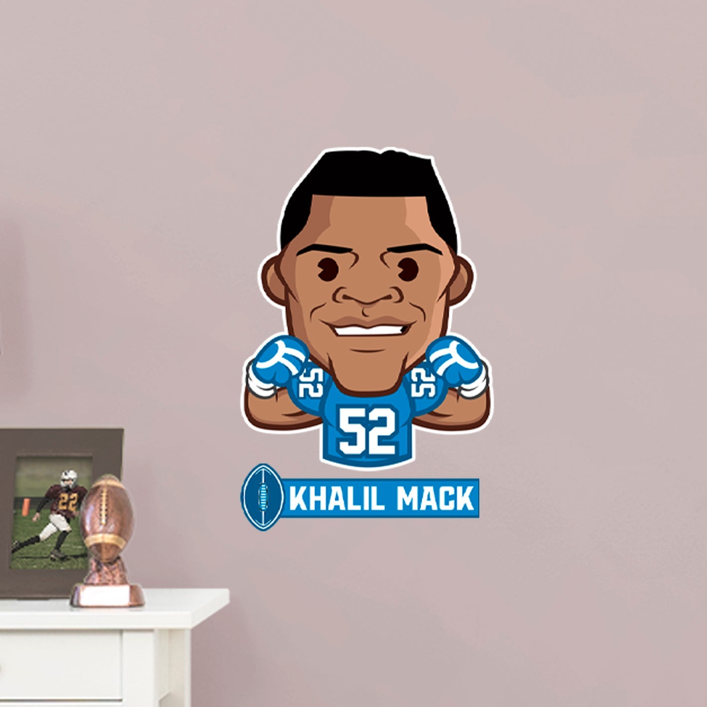 Los Angeles Chargers: Khalil Mack  Emoji        - Officially Licensed NFLPA Removable     Adhesive Decal