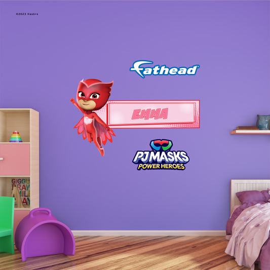 PJ Masks: Owlette  Owlette        - Officially Licensed Hasbro Removable     Adhesive Decal