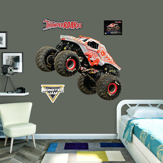 ThunderROARus         - Officially Licensed Monster Jam Removable     Adhesive Decal