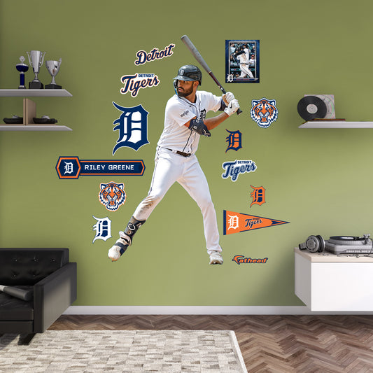 Detroit Tigers: Riley Greene         - Officially Licensed MLB Removable     Adhesive Decal