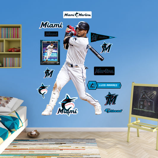 Miami Marlins: Luis Arráez         - Officially Licensed MLB Removable     Adhesive Decal