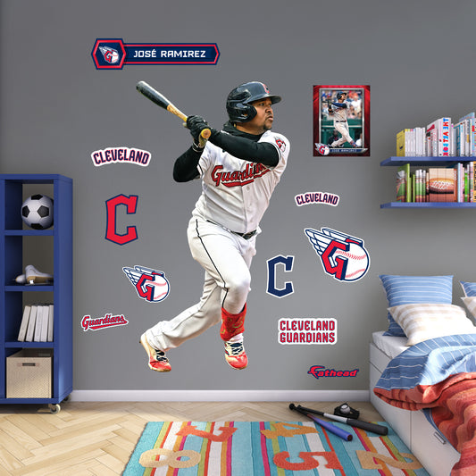 Cleveland Guardians: José Ramírez  - Officially Licensed MLB Removable     Adhesive Decal