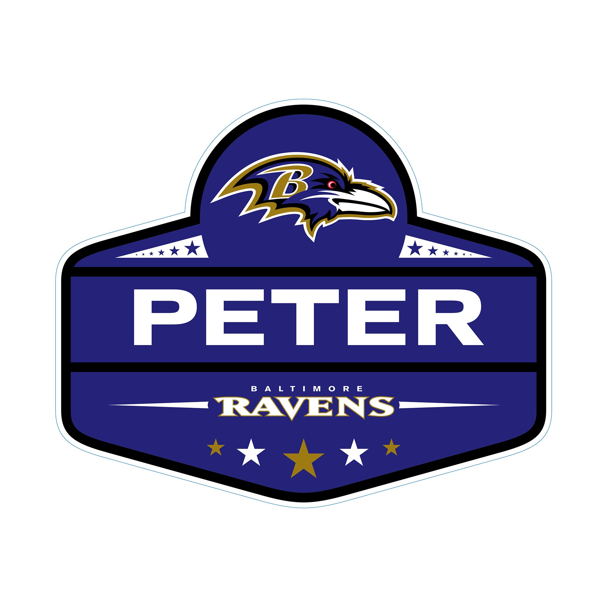 Baltimore Ravens: 2023 Badge Personalized Name - Officially Licensed N –  Fathead