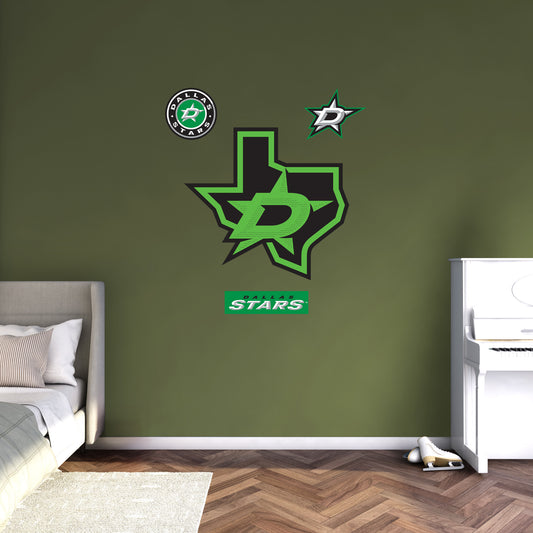 Dallas Stars:  Third Jersey Logo        - Officially Licensed NHL Removable     Adhesive Decal