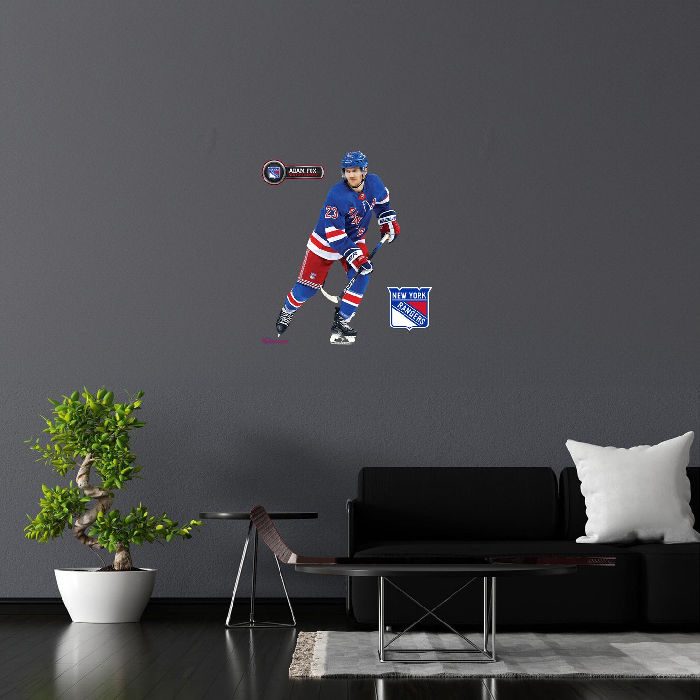 New York Rangers: Adam Fox         - Officially Licensed NHL Removable     Adhesive Decal