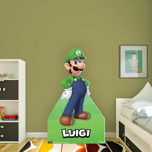 Super Mario: Luigi Life-Size Foam Core Cutout - Officially Licensed Nintendo Stand Out