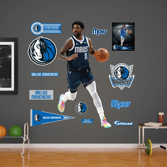 Dallas Mavericks: Kyrie Irving         - Officially Licensed NBA Removable     Adhesive Decal
