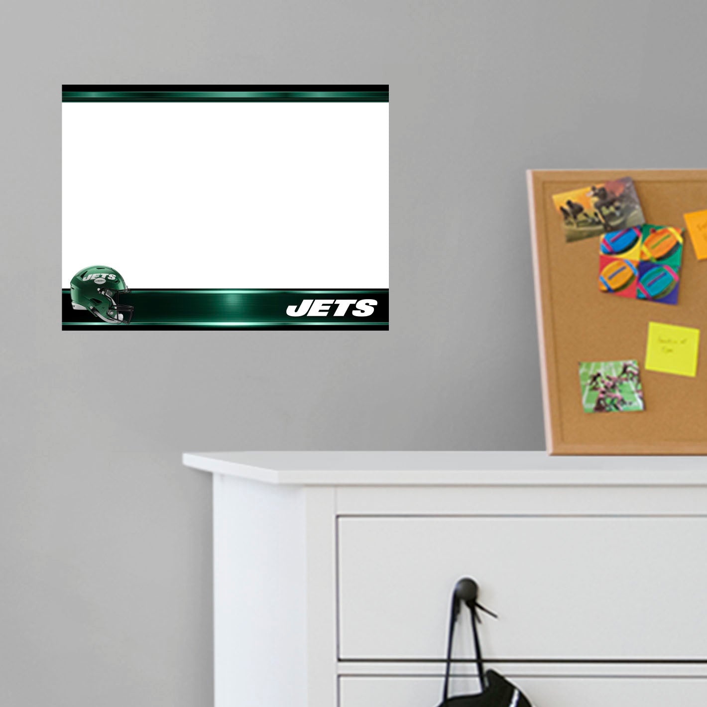 New York Jets:   Helmet Dry Erase Whiteboard        - Officially Licensed NFL Removable     Adhesive Decal