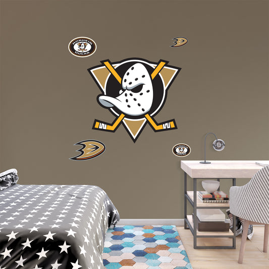 Anaheim Ducks:  Third Jersey Logo        - Officially Licensed NHL Removable     Adhesive Decal