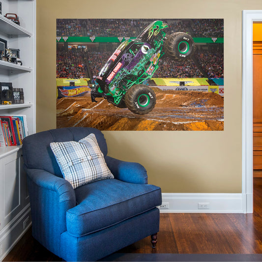Grave Digger Mural        - Officially Licensed Monster Jam Removable Wall   Adhesive Decal