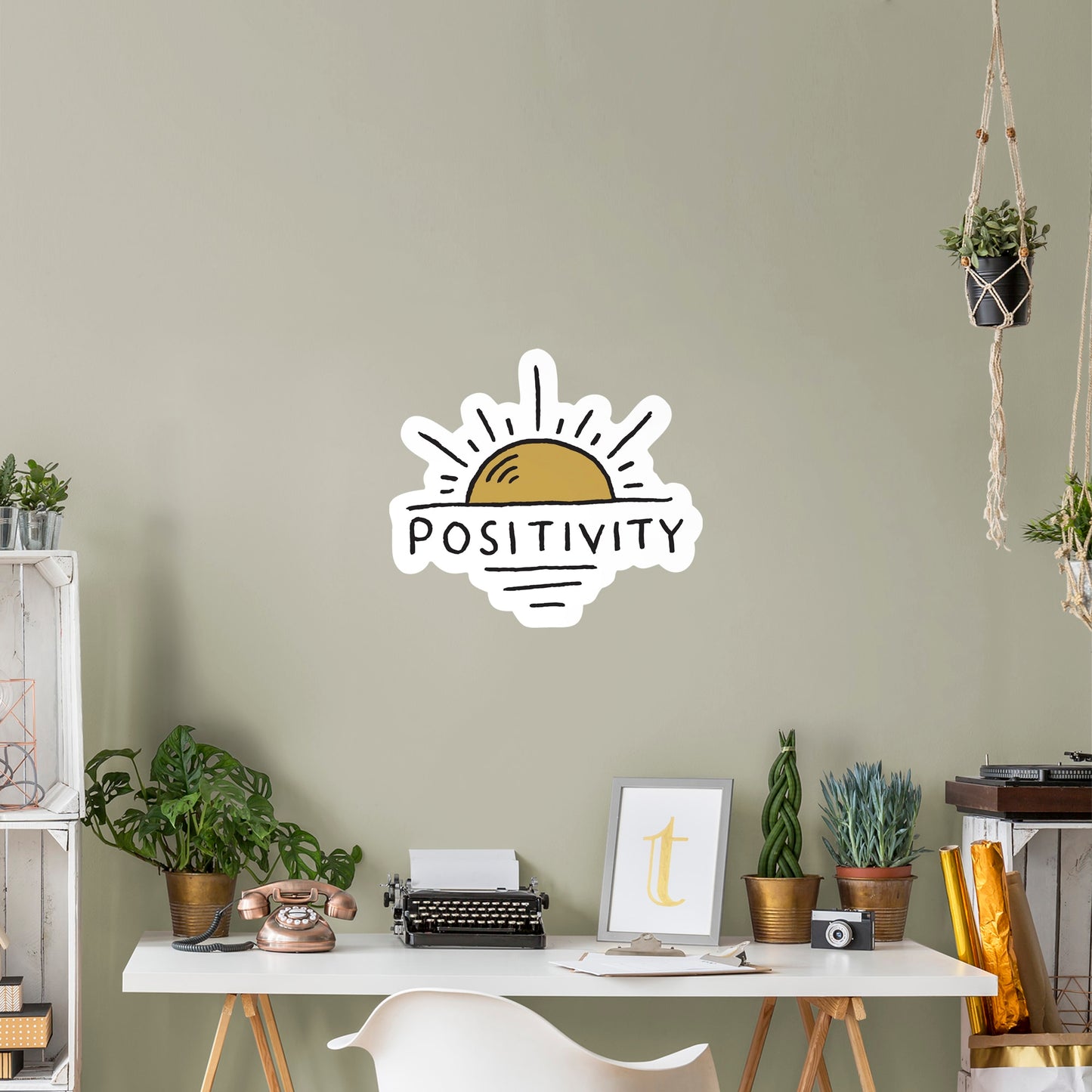 Positivity Sun        - Officially Licensed Big Moods Removable     Adhesive Decal