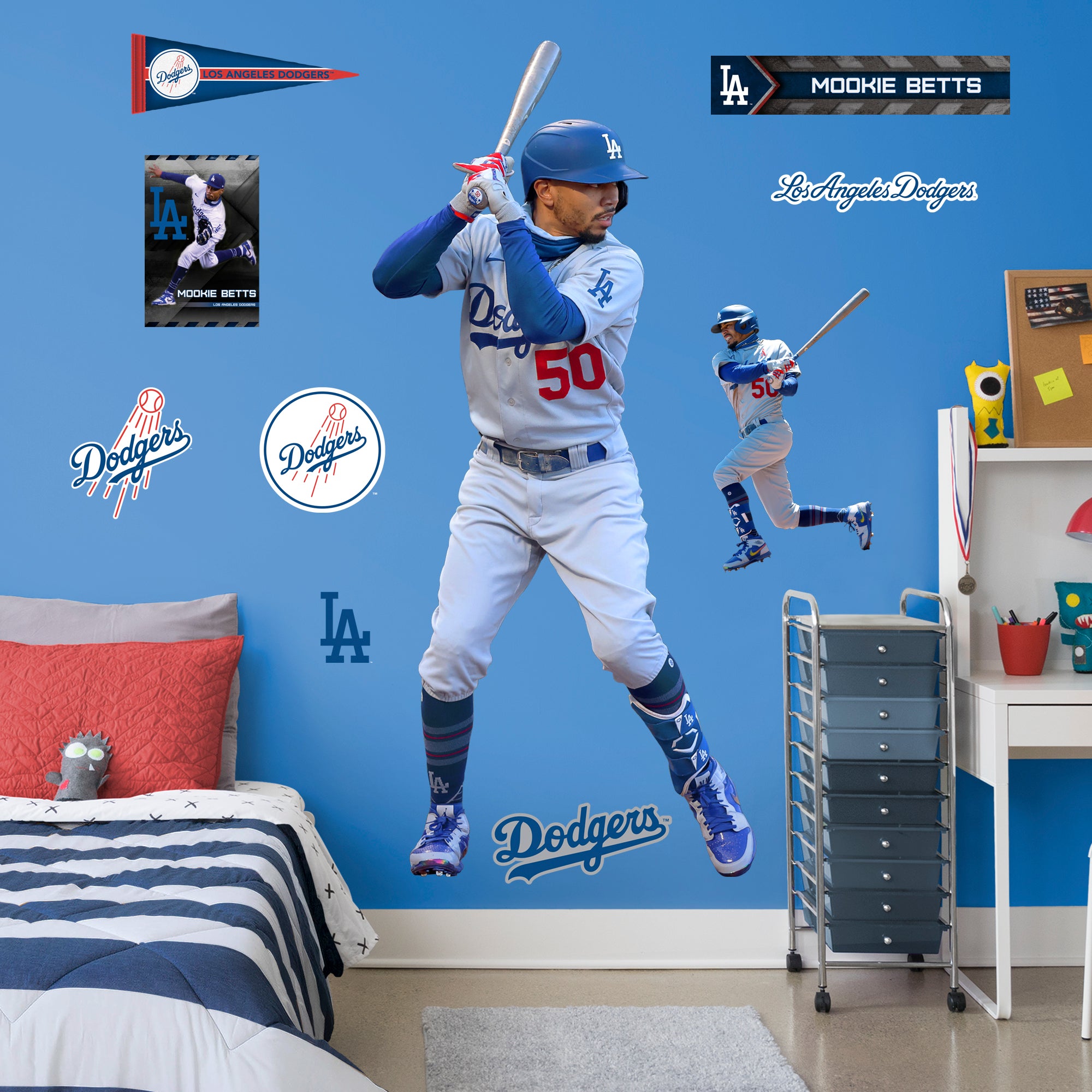Mookie Betts: RealBig Officially License MLB Removable Wall Decal – Fathead