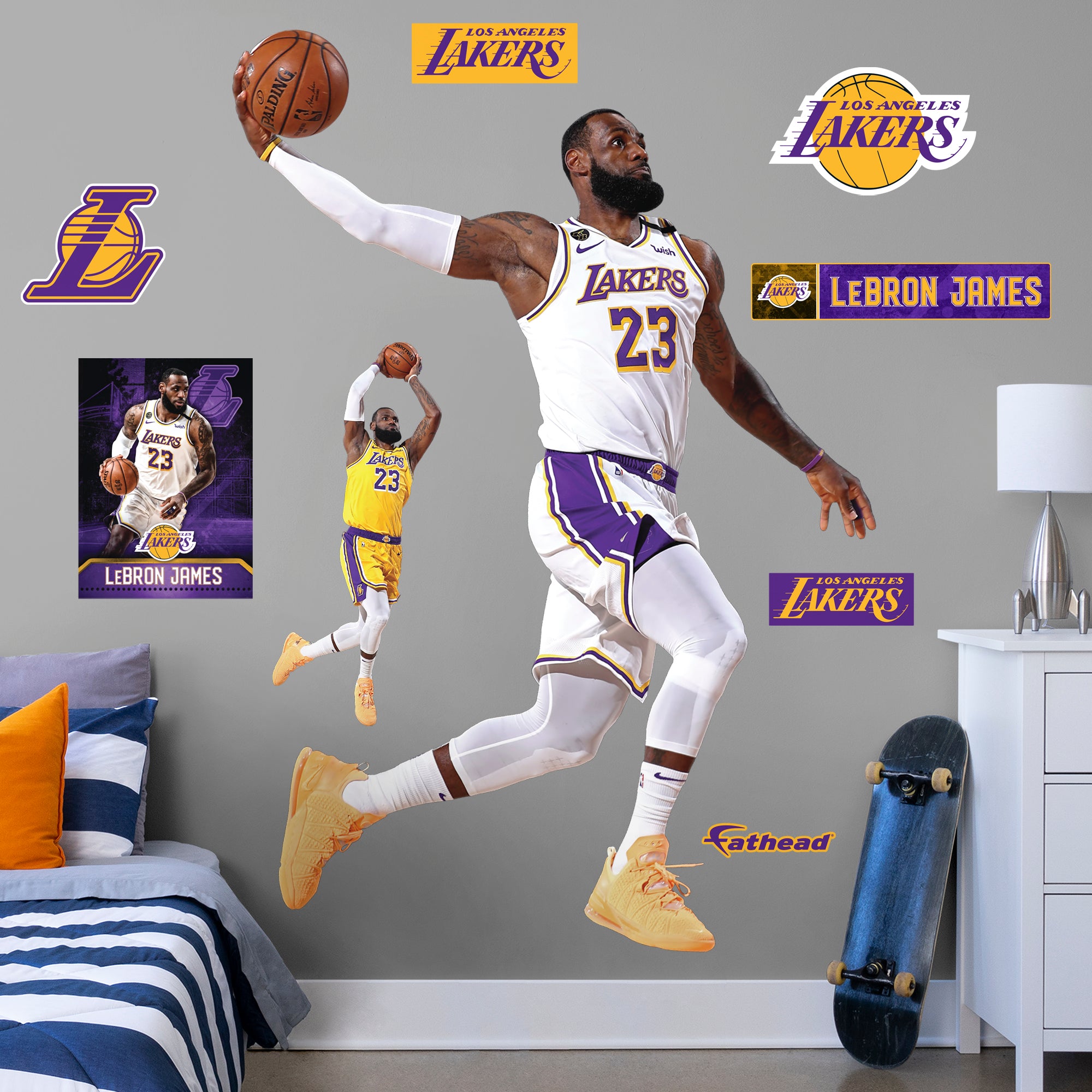 LeBron James - 2020 Finals Dunk - Officially Licensed NBA Removable Wall  Decal