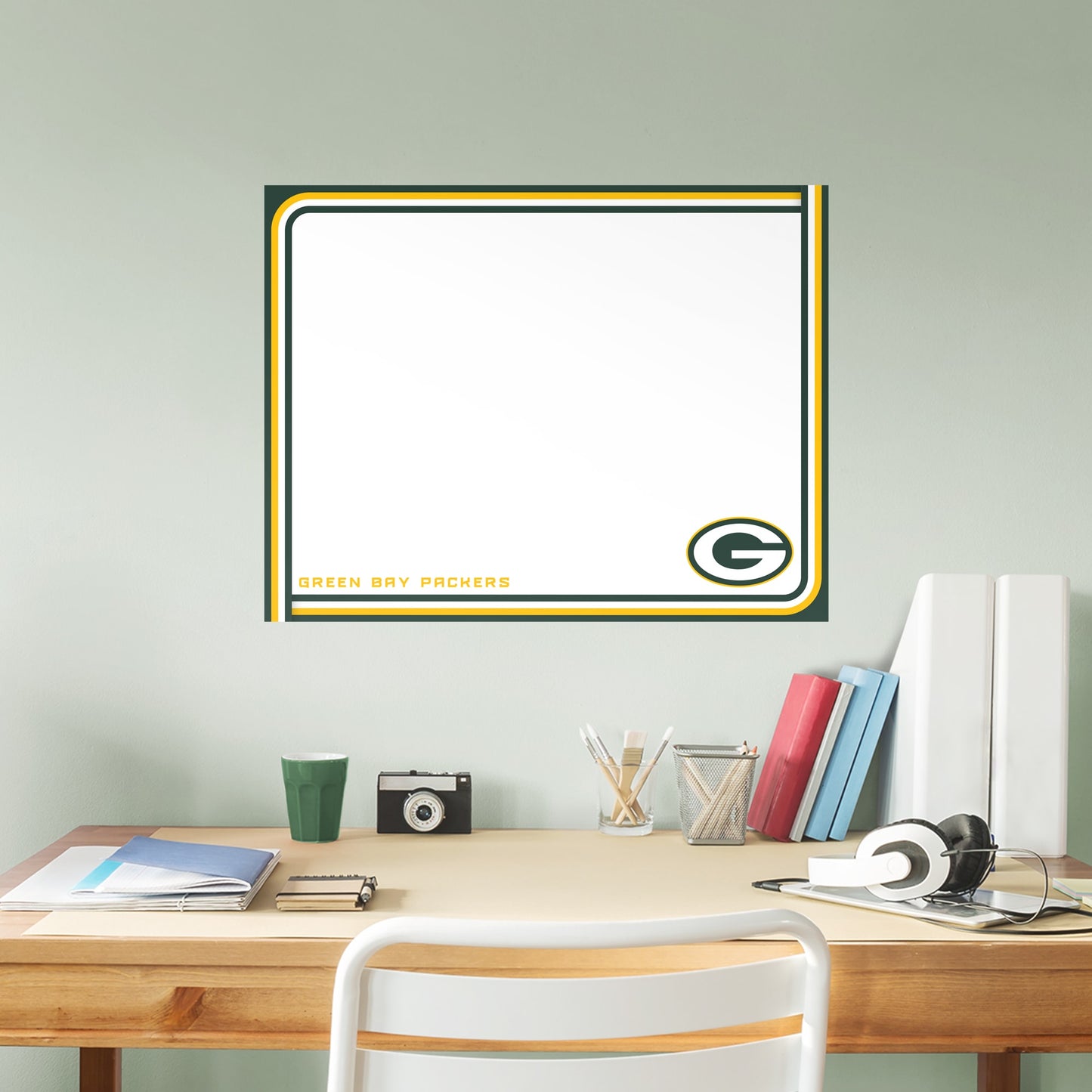 Green Bay Packers:  Dry Erase Whiteboard        - Officially Licensed NFL Removable Wall   Adhesive Decal