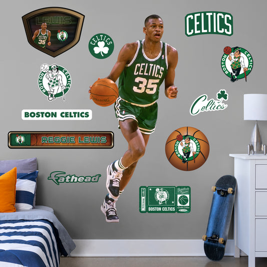 Reggie Lewis Legend  - Officially Licensed NBA Removable Wall Decal