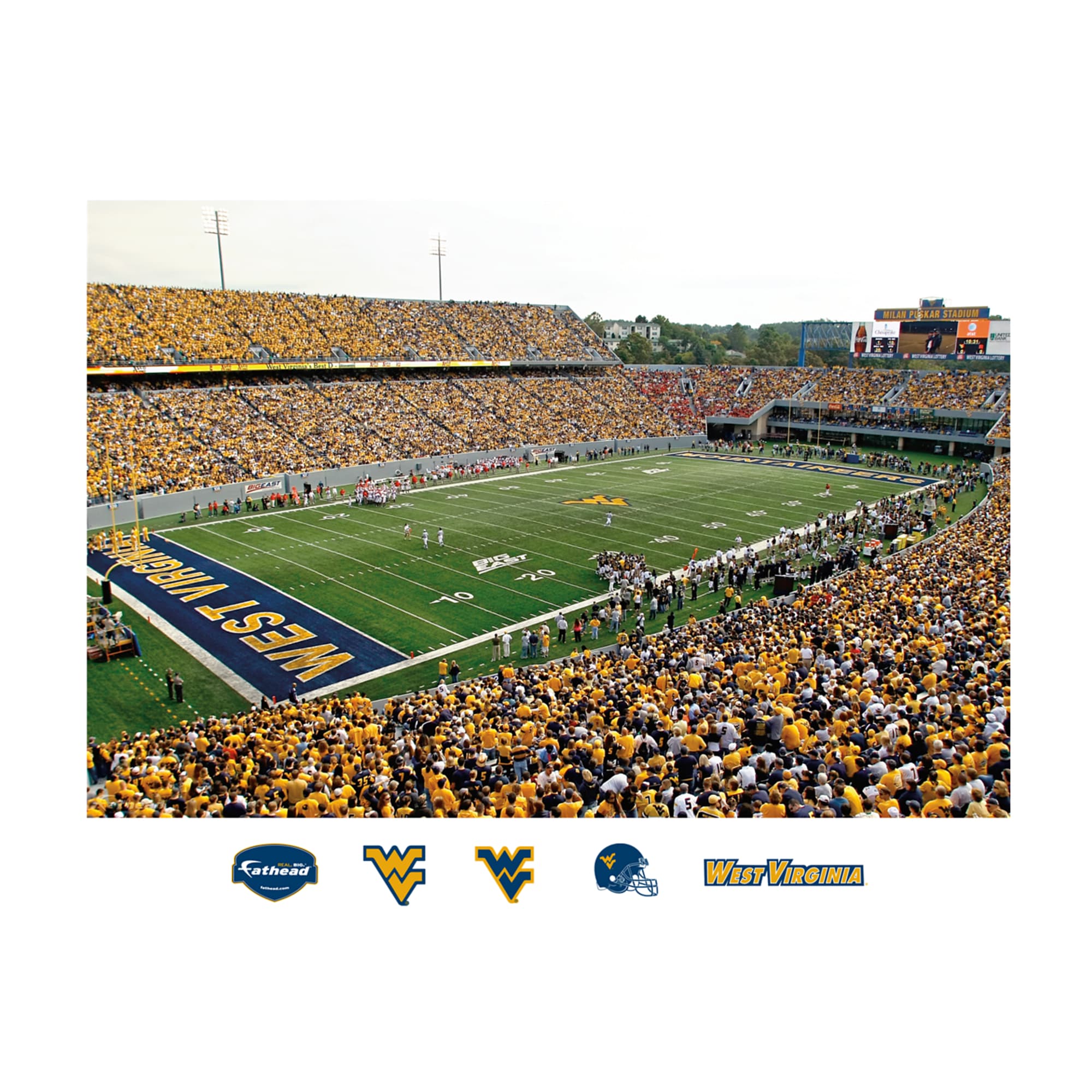 West Virginia Mountaineers NCAA 3D BRXLZ Stadium - Milan Puskar Stadiu