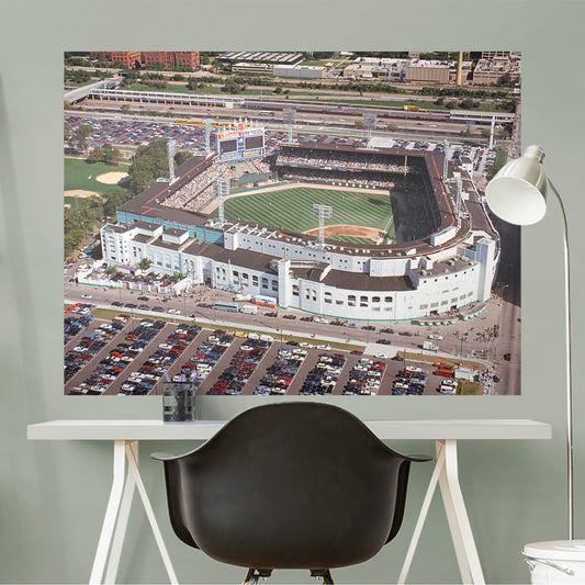 Chicago White Sox: Comiskey Park Stadium Aerial Mural        - Officially Licensed MLB Removable Wall   Adhesive Decal