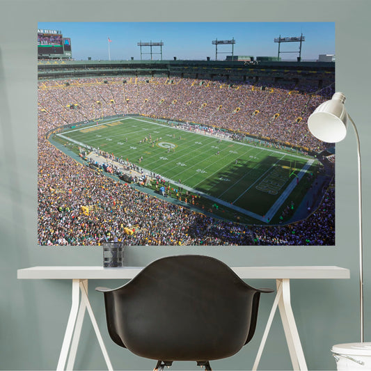 Green Bay Packers: Lambeau Field Corner View Mural        - Officially Licensed NFL Removable Wall   Adhesive Decal