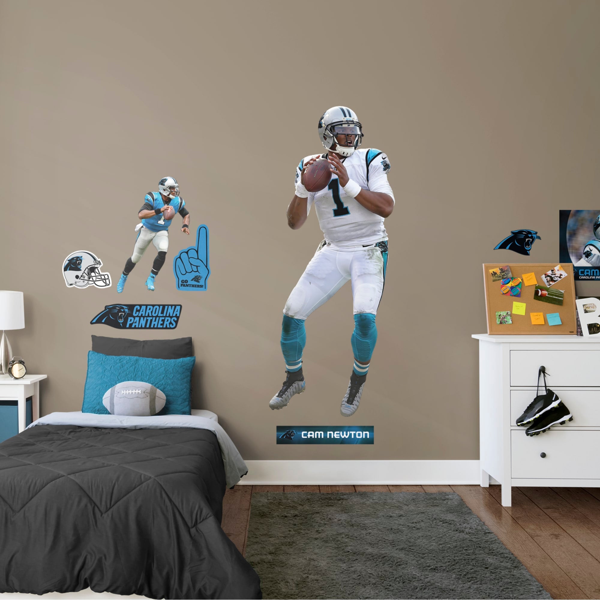 Fathead Cam Newton Carolina Panthers Giant Removable Wall Mural