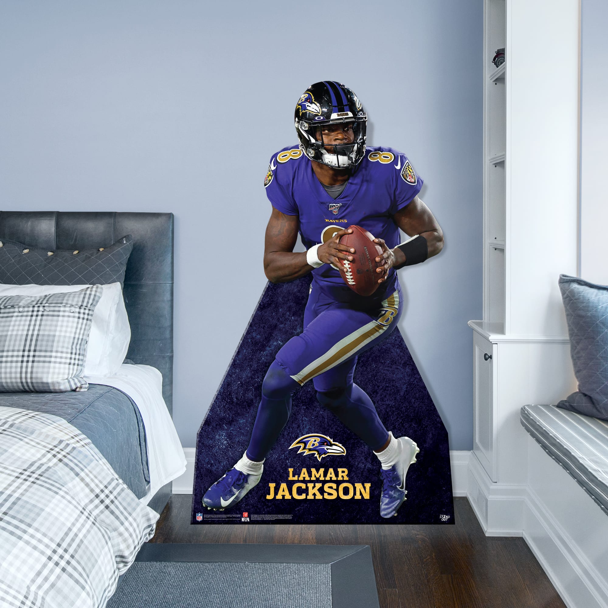 Baltimore Ravens Lamar Jackson Fathead Mini Stand Out