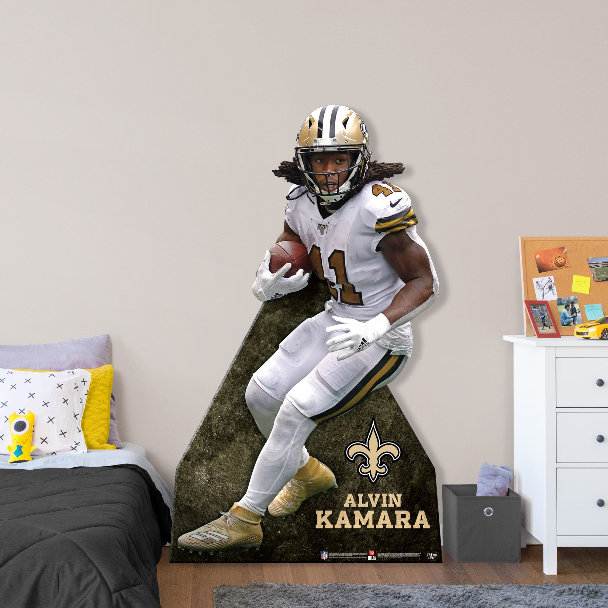 Party City NFL New Orleans Saints Alvin Kamara Life-Size Cardboard Cutout Size