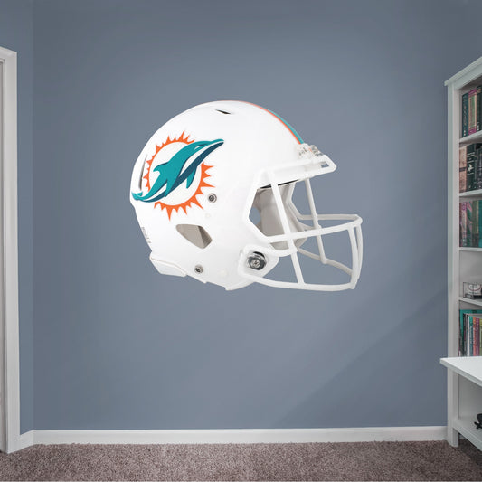 Miami Dolphins:  Helmet        - Officially Licensed NFL Removable Wall   Adhesive Decal