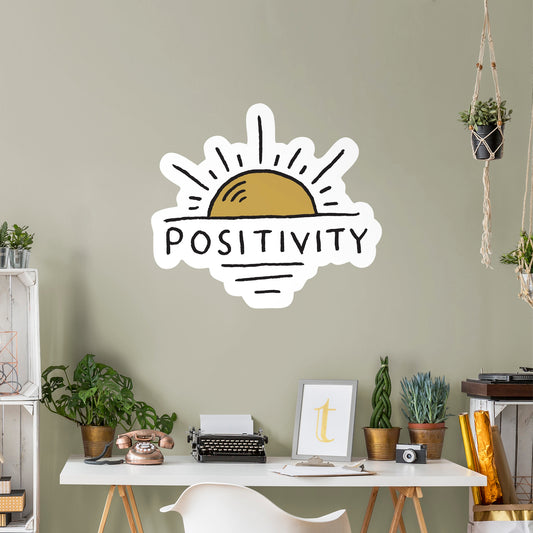 Positivity Sun        - Officially Licensed Big Moods Removable     Adhesive Decal