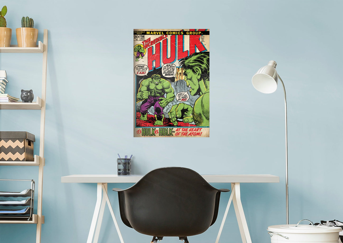 The Incredible Hulk: Hulk Vs Hulk Mural        - Officially Licensed Marvel Removable     Adhesive Decal