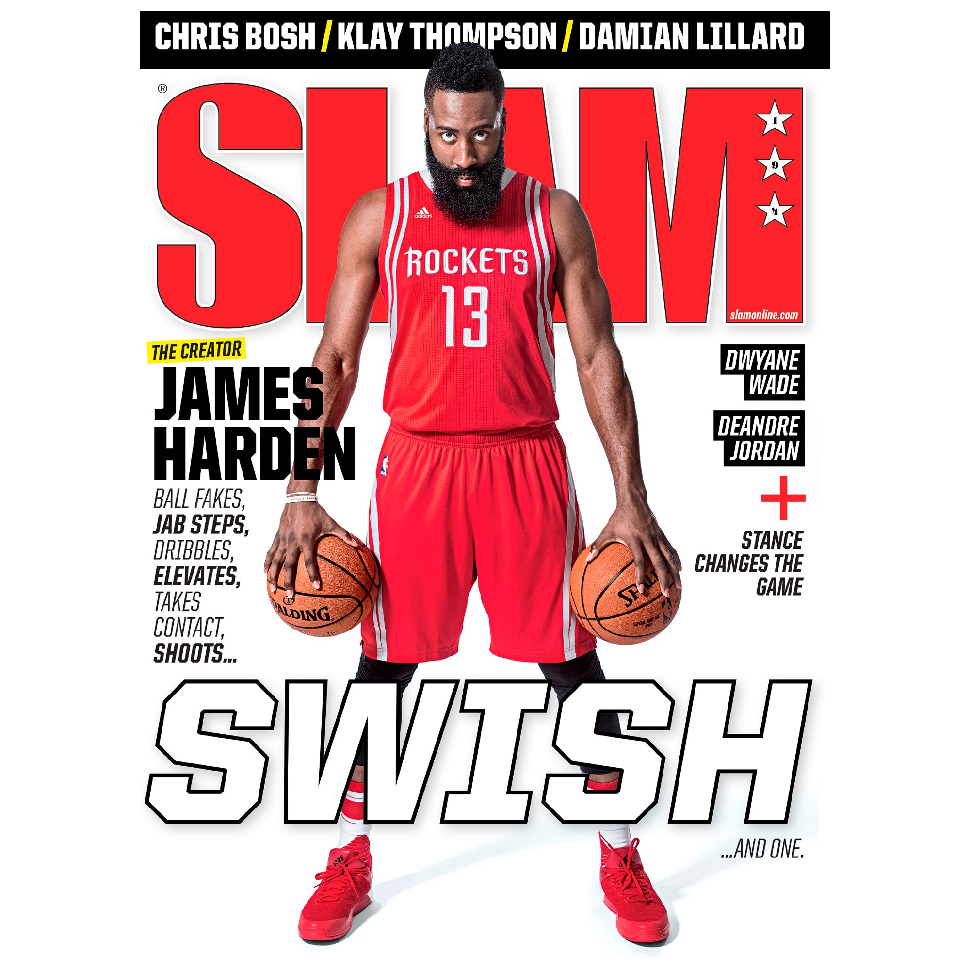 James Harden Houston Rockets NBA SLAM Cover Tee Shirt - Limotees