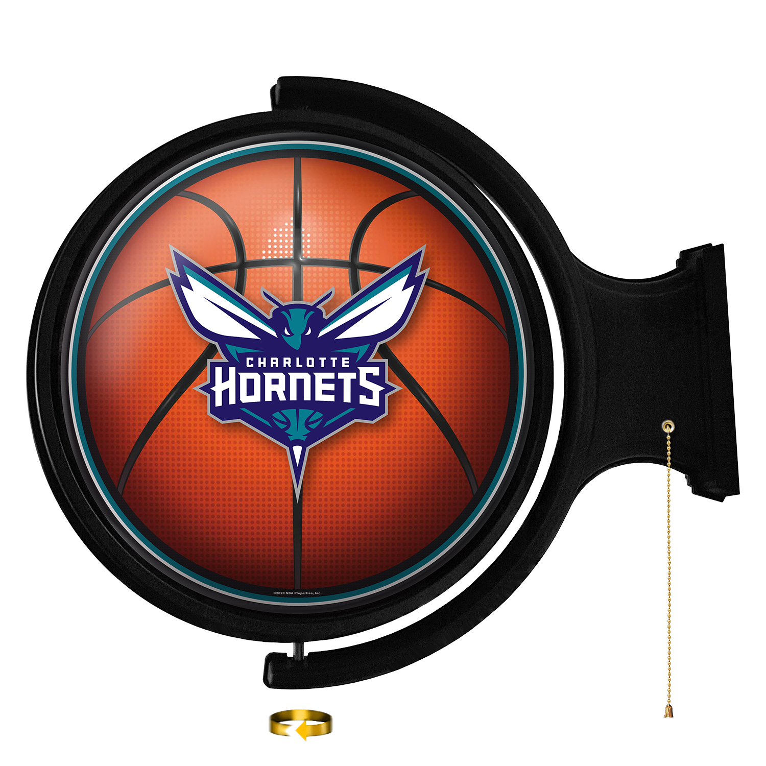 Charlotte Hornets: Basketball - Original Round Rotating Lighted Wall Sign