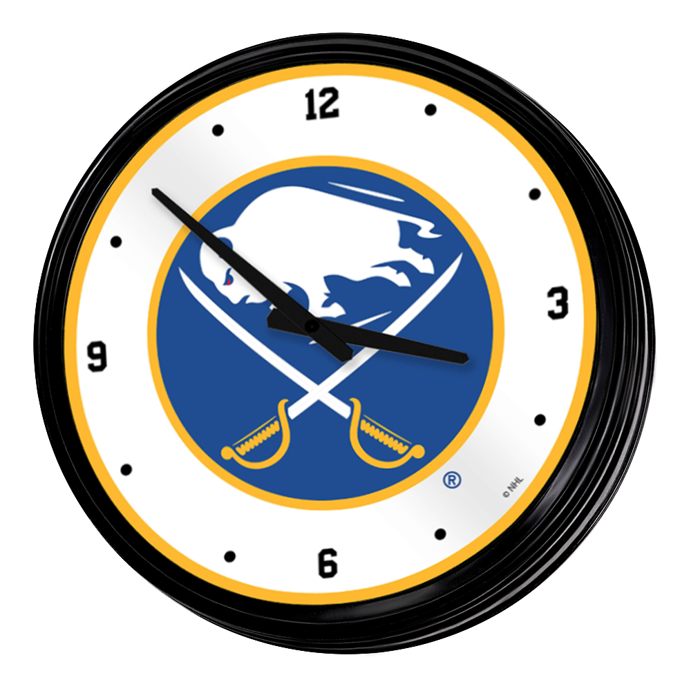 Buffalo Sabres Retro Lighted Wall Clock