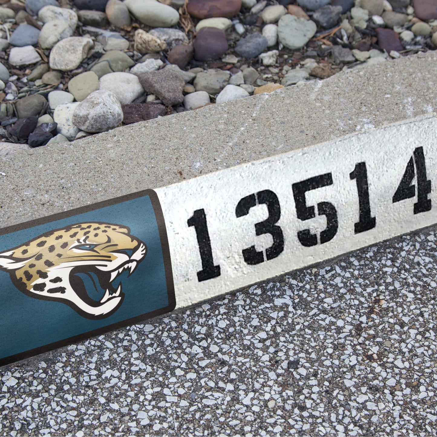 Jacksonville Jaguars:  Alumigraphic Address Block Logo        - Officially Licensed NFL    Outdoor Graphic