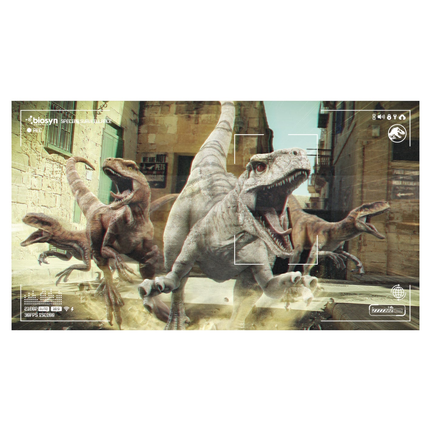Officially Fathead World Jurassic – Dominion: Poster - Survaillance Atrociraptor
